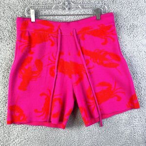 Mavrans Men’s Shorts Red Crabby Knit Pockets Pink and Red Size XL Limited Print